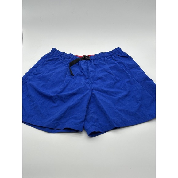 Vintage Columbia Belted Swim Trunks Mens Size XL Blue & Red Shorts - Picture 2 of 10